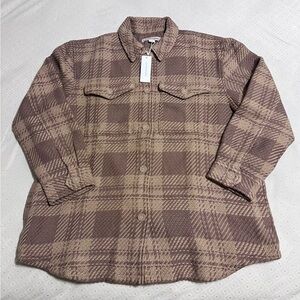 NEW OUTERKNOWN CLOUD WEAVE SHIRT JACKET PLAID WOMENS XL